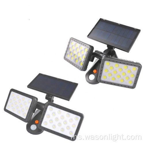 Wason Surgance Solar Lights Outdoor 1000 Lumens 6500k Luas Laras 3 Modes Waterproof IP65 Wireless Motion Sensor Wall Light